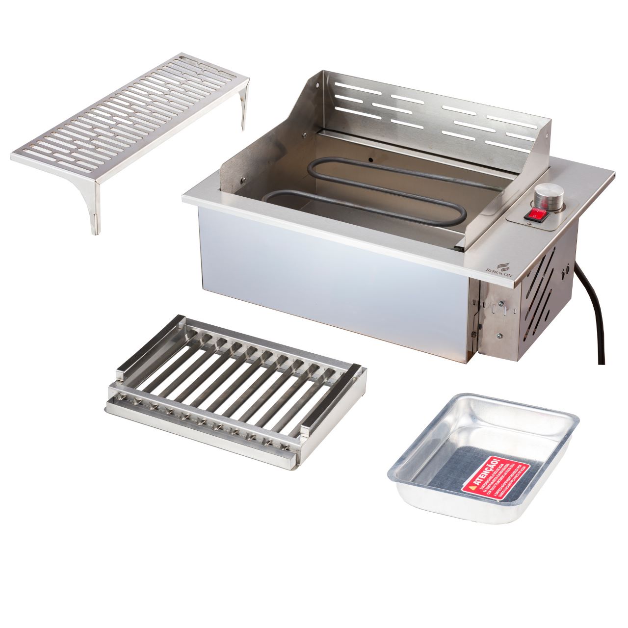 CHURRASQUEIRA ELÉTRICA INOX 304 COM TAPA - Imagem 4